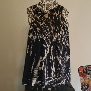 a.n.a. halter neck style black / tan top